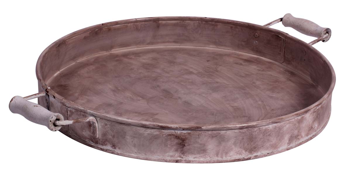Catchall Tray with Handles – Round Shaped – Cast in Iron – Antique Brown Finish – Vintage-Look Holders & Organizers – Home & Kitchen  - Buy in Bulk Wholesale